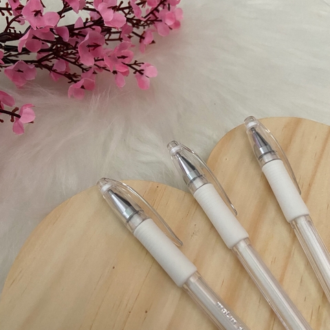 Caneta Gel Grip branca Molin