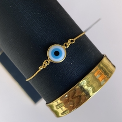 Pulseira Olho Grego Banhado a Ouro - comprar online