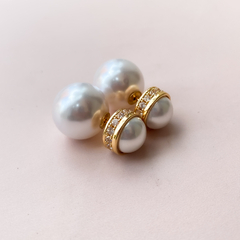 Brinco Luxo Pérola Inspiração Dior Banhado a Ouro - comprar online