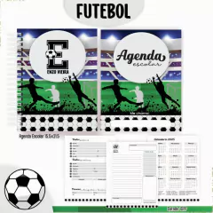 Agenda escolar futebol alfabeto