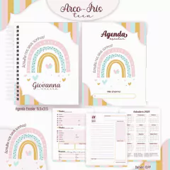 Agenda escolar arco-íris Teen