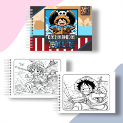 Livro de colorir once piece