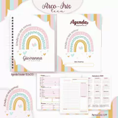 Agenda escolar arco-íris Teen - comprar online