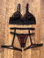 Conjunto bralette renda + cinta liga na internet