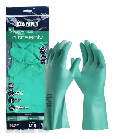 DANNY - LUVA LONGATEX NITRILICA VERDE TAM. M