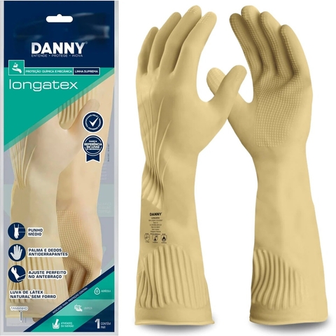 DANNY - LUVA LONGATEX AMARELA TAM. M
