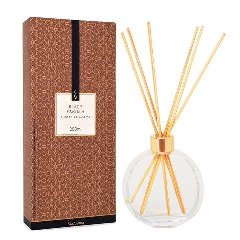 VIA AROMA- DIFUSOR DE VARETAS 200ML BLACK VANILLA