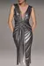 Vestido Midi Liso Com Torção - comprar online