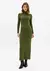 VESTIDO CANELADO SUPER MIDI GOLA ALTA - comprar online