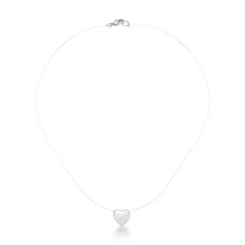 CHOKER EM NYLON COM PINGENTE DE CORAÇÃO LISO