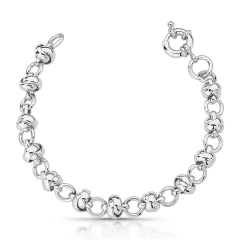 PULSEIRA TRANÇADA COM ELOS INTERCALADOS VAZADOS