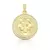 PINGENTE REDONDO MEDALHA SÃO BENTO BANHO A OURO