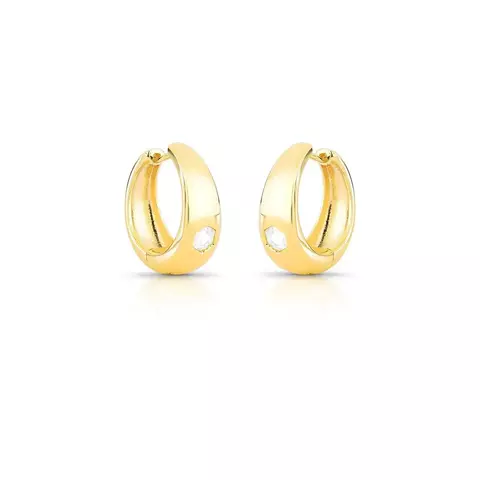 ARGOLA REDONDA COM CRISTAL BANHADA A OURO