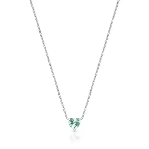 COLAR COM PINGENTE DE CORAÇÃO PONTO DE LUZ PRATA RODINADA - comprar online