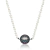 Choker com Pingente Redondo Colorido Folheada a Ródio Negro