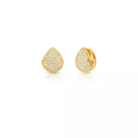 ARGOLA DE GOTA CRAVEJADA DE ZIRCÔNIAS