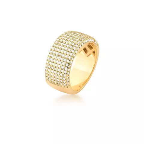 ANEL CRAVEJADO COM NOVE FILEIRAS BANHADO A OURO