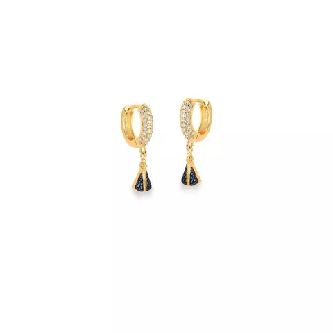 ARGOLA COM PINGENTE DE NOSSA SENHORA APARECIDA BANHADA A OURO