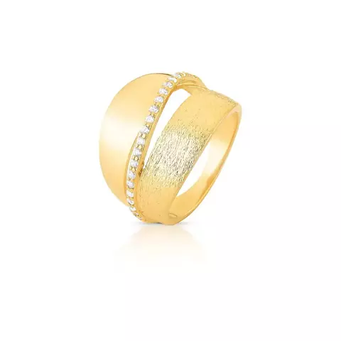 ANEL VAZADO COM UMA FILEIRA DE ZIRCÔNIAS