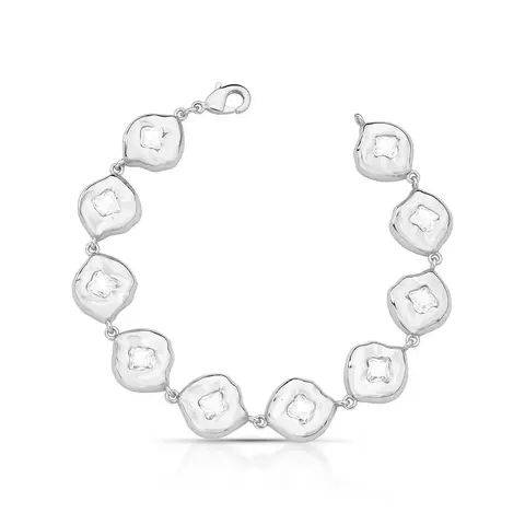 PULSEIRA TEXTURIZADA COM LOSANGOS EM CRISTAL