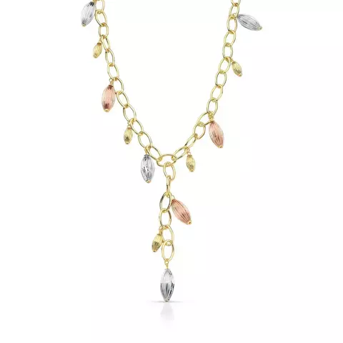 COLAR GRAVATA COM PINGENTES OVAIS TEXTURIZADOS