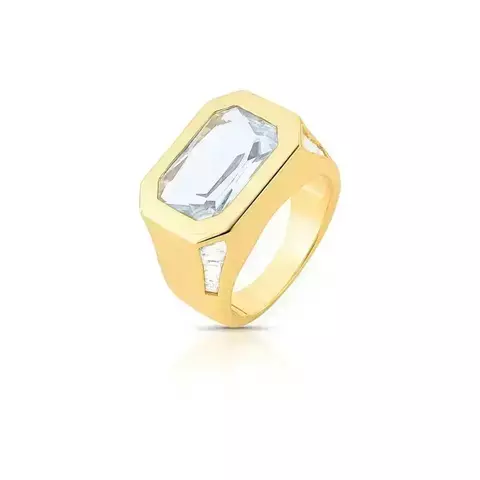 ANEL TRABALHADO COM CRISTAL RETANGULAR