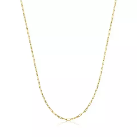 CORRENTE COM ELOS RETANGULARES LISOS BANHADA A OURO