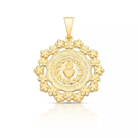 PINGENTE TRABALHADO E LISO COM SAGRADO CORAÇÃO