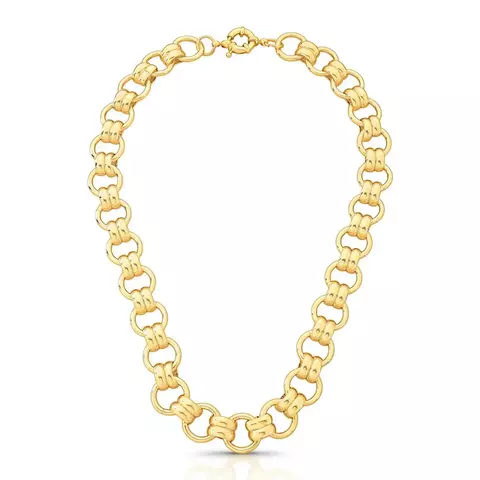 COLAR COM ELOS INTERCALADOS REDONDOS E VAZADOS