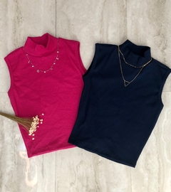 Blusa cropped gola alta - loja online