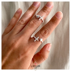 Anillo cruz y corazón #AR119