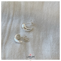 Aros media argollas gota #AR115 - Lirium.joyas