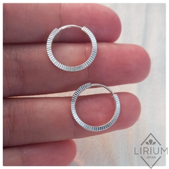 Argollas facetadas 18mm. #AR119