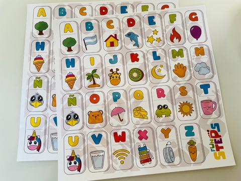 Cartones ABC español