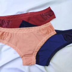 Kit 5 Calcinhas Algodão Básica - Magnólia 