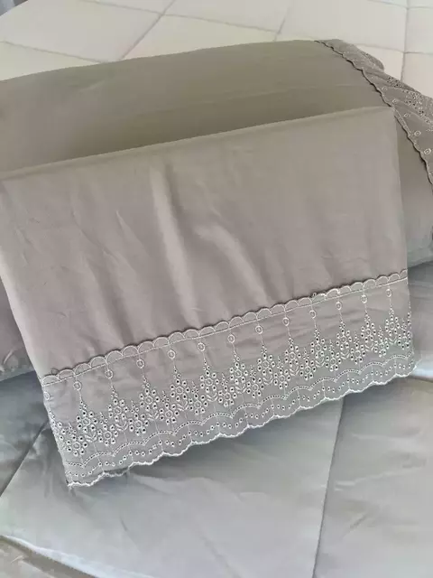 JG DE CAMA RENDADO KING CINZA - comprar online