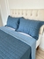 COLCHA PEROLA AZUL QUEEM - Criativa Moda casa
