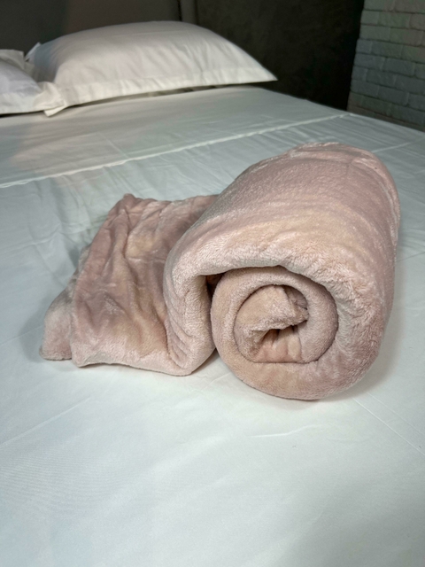 MANTA FLANNEL CASAL ROSA - comprar online