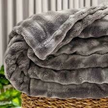 MANTA CONFORTO KING CINZA - comprar online