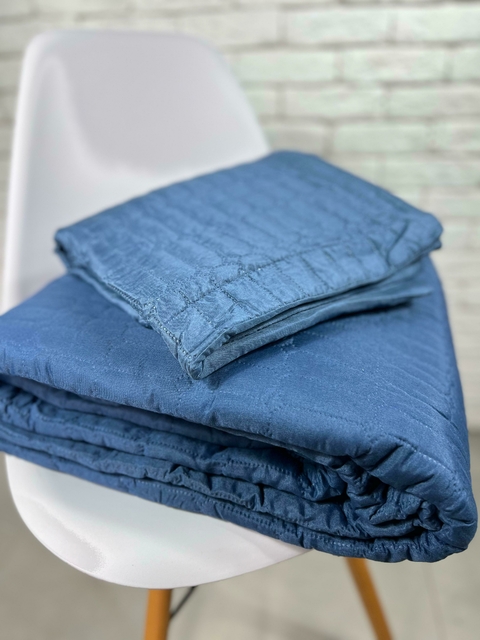 COLCHA GALERIA KING AZUL - comprar online