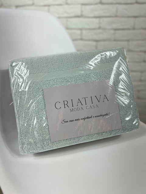 JOGO TOALHA OLIVIA 4 PEÇAS CINZA - comprar online