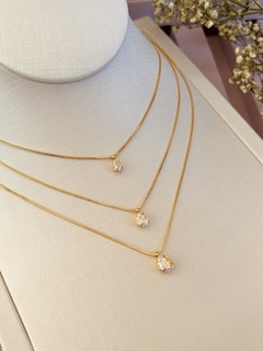 Colar triplo gota - comprar online