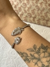 Bracelete Folhagem Cravejado