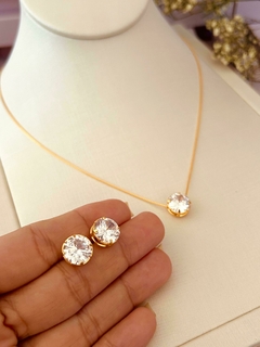 Conjunto Semijoia Zircônia - comprar online