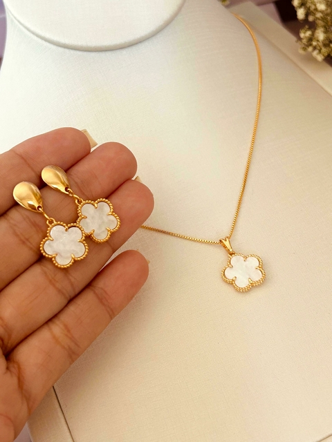 Conjunto Semijoia Trevo - comprar online