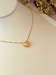 Conjunto Semijoia Coração Zircônia - loja online