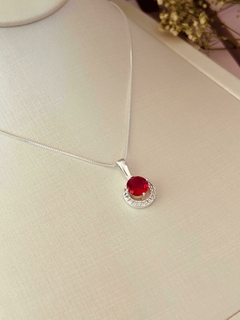 Conjunto Semijoia Prata Rubi - loja online