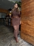 VESTIDO LONGO TULE MARROM - comprar online