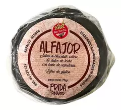 Alfajor Frida dulce de leche con baño de chocolate negro