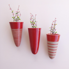 Imagem do Vaso de Parede Cone - Frisado